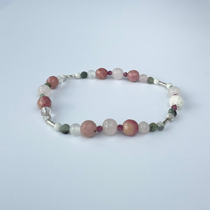AFFECTION BRACELET | STERLING SILVER & STONE BEAD BRACELET FOR CONNECTION