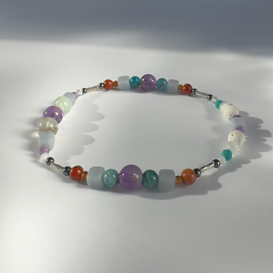 ENDURE BRACELET | STERLING SILVER & STONE BEAD BRACELET FOR DETERMINED MOMENTS