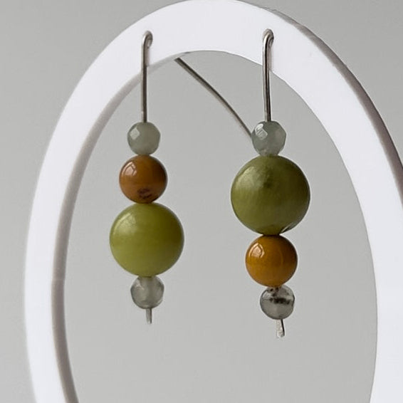 SOLAR EARRINGS | STERLING SILVER & STONE EARRINGS FOR RADIANCE