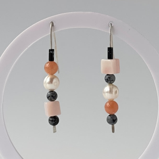 DRIFT EARRINGS | STERLING SILVER & STONE EARRINGS FOR PERSPECTIVE