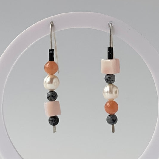 DRIFT EARRINGS | STERLING SILVER & STONE EARRINGS FOR PERSPECTIVE