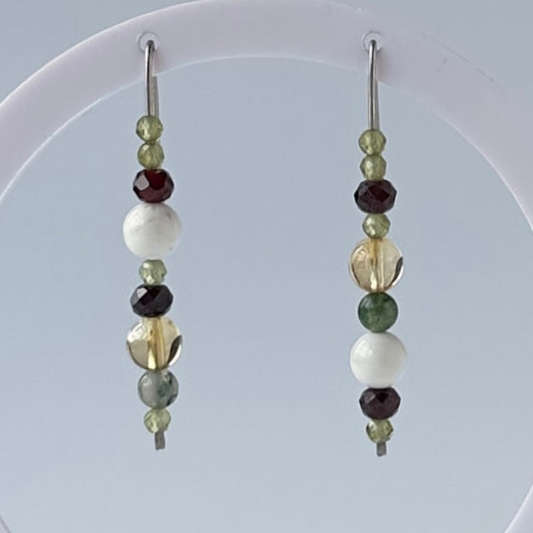 BLOOM EARRINGS | STERLING SILVER & STONE EARRINGS FOR CONNECTION