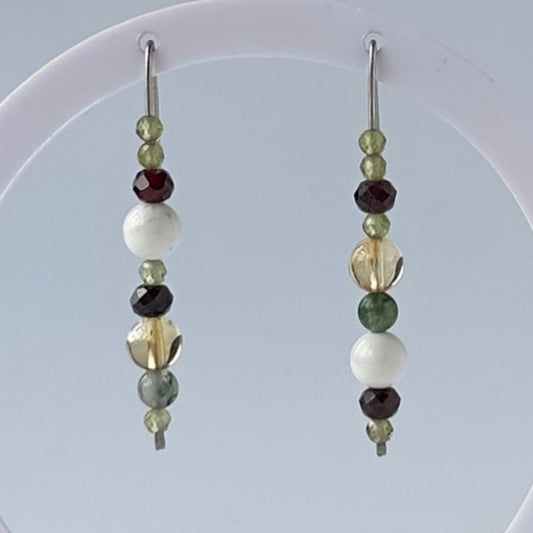 BLOOM EARRINGS | STERLING SILVER & STONE EARRINGS FOR CONNECTION