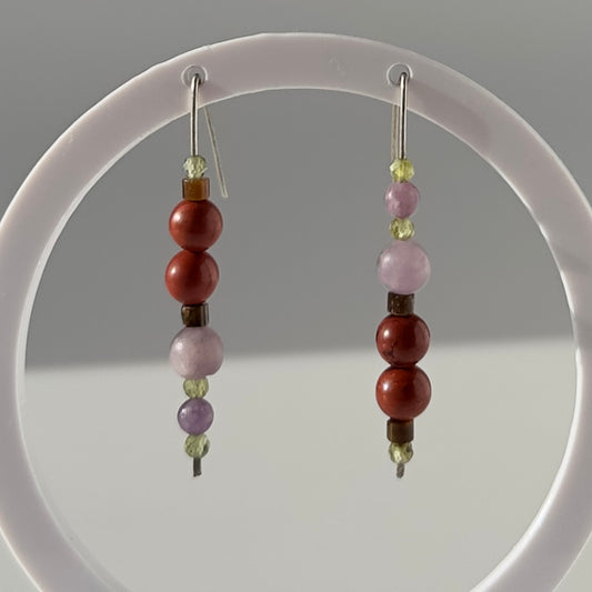 OPEN EARRINGS | STERLING SILVER & STONE EARRINGS FOR CONNECTION