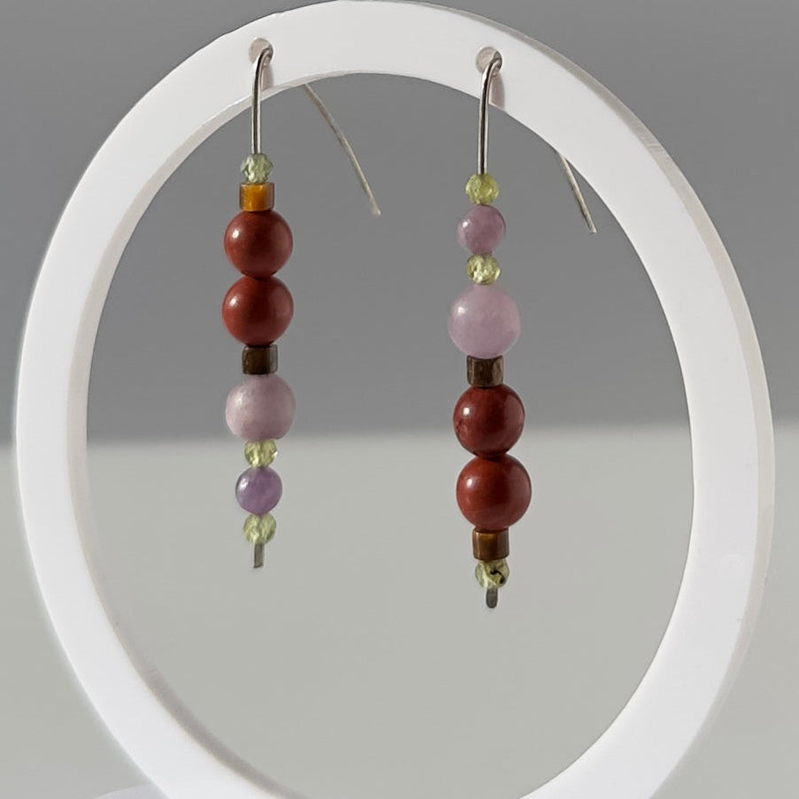 OPEN EARRINGS | STERLING SILVER & STONE EARRINGS FOR CONNECTION