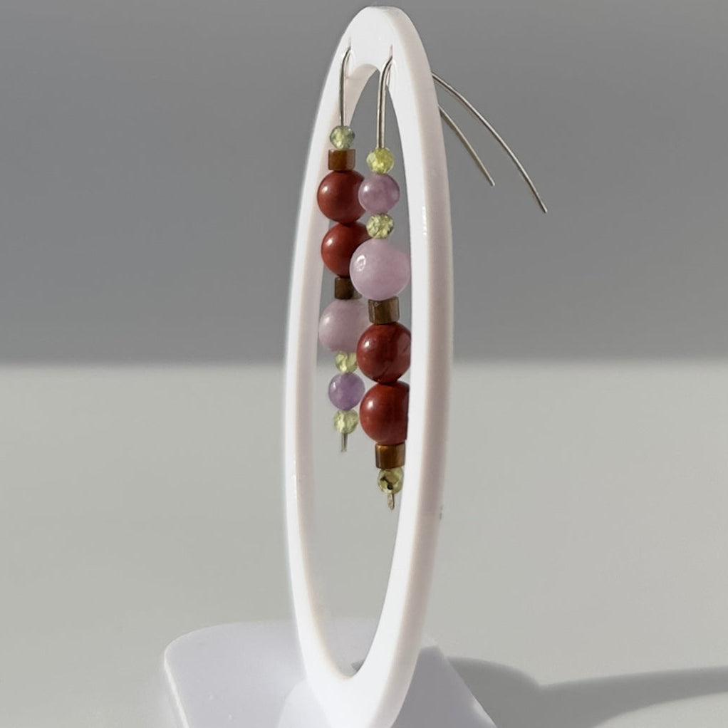 OPEN EARRINGS | STERLING SILVER & STONE EARRINGS FOR CONNECTION