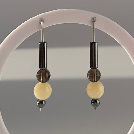 POISE EARRINGS | STERLING SILVER & STONE EARRINGS FOR ASSURED MOMENTS
