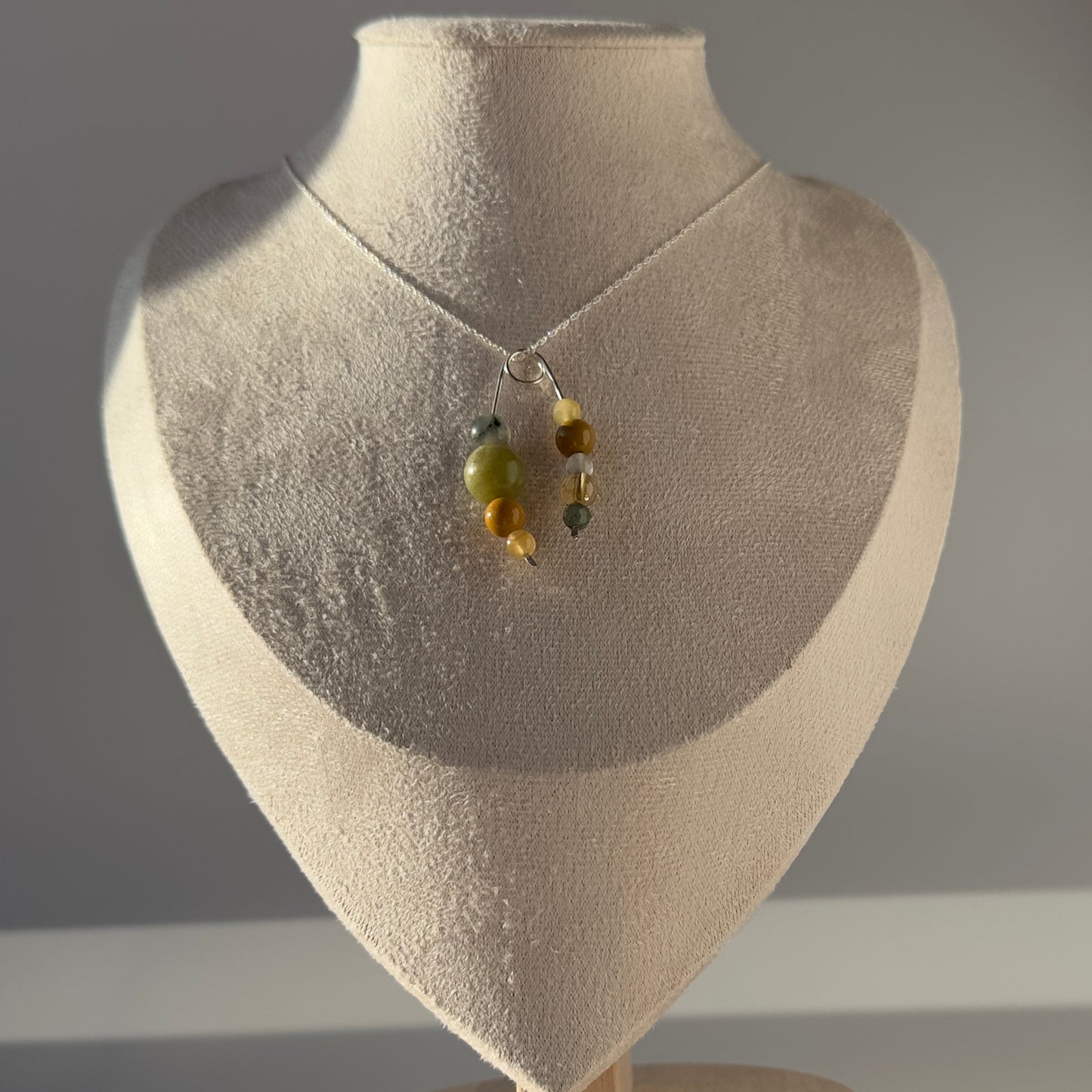 SOLAR PENDANT | STERLING SILVER & STONE PENDANT FOR RADIANCE