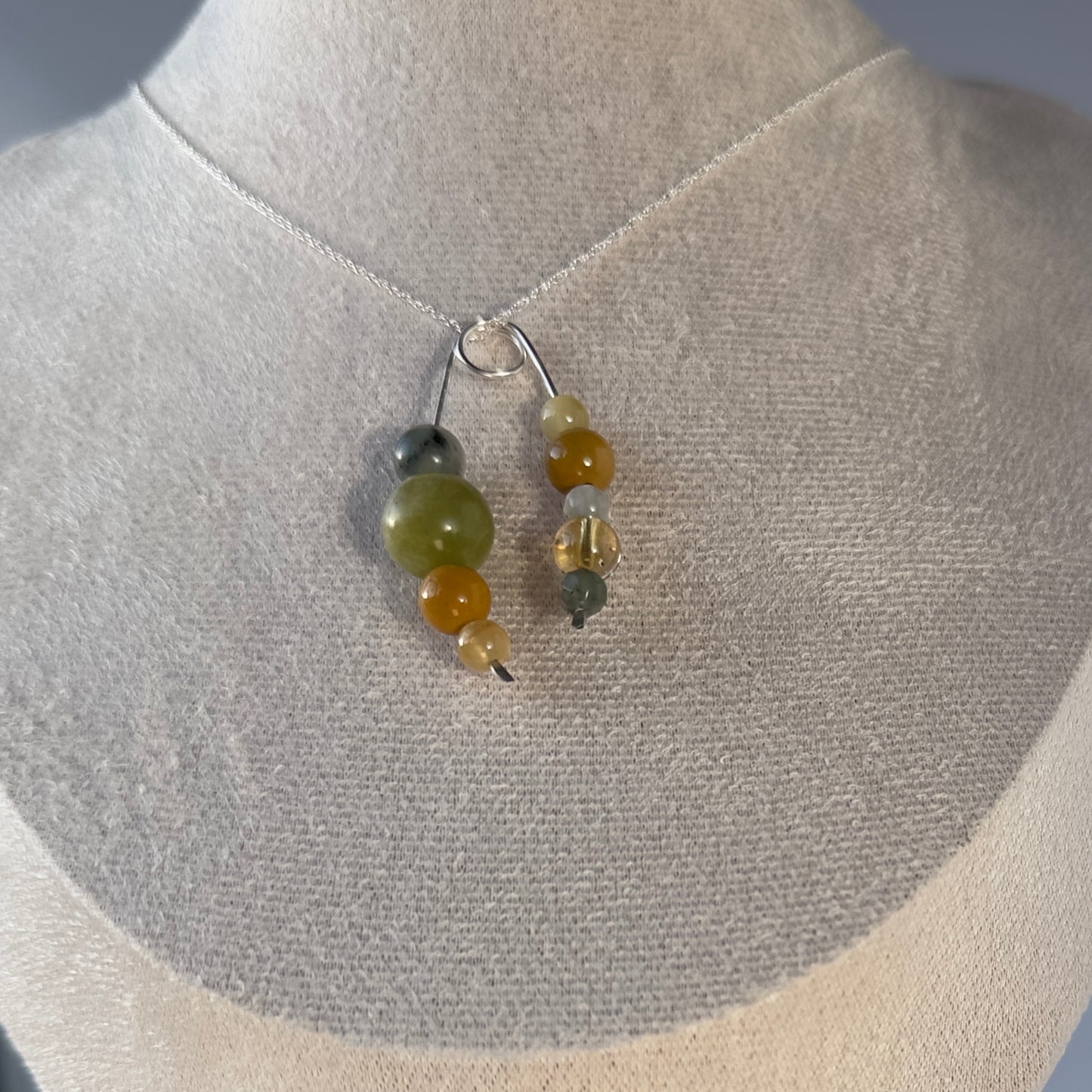 SOLAR PENDANT | STERLING SILVER & STONE PENDANT FOR RADIANCE
