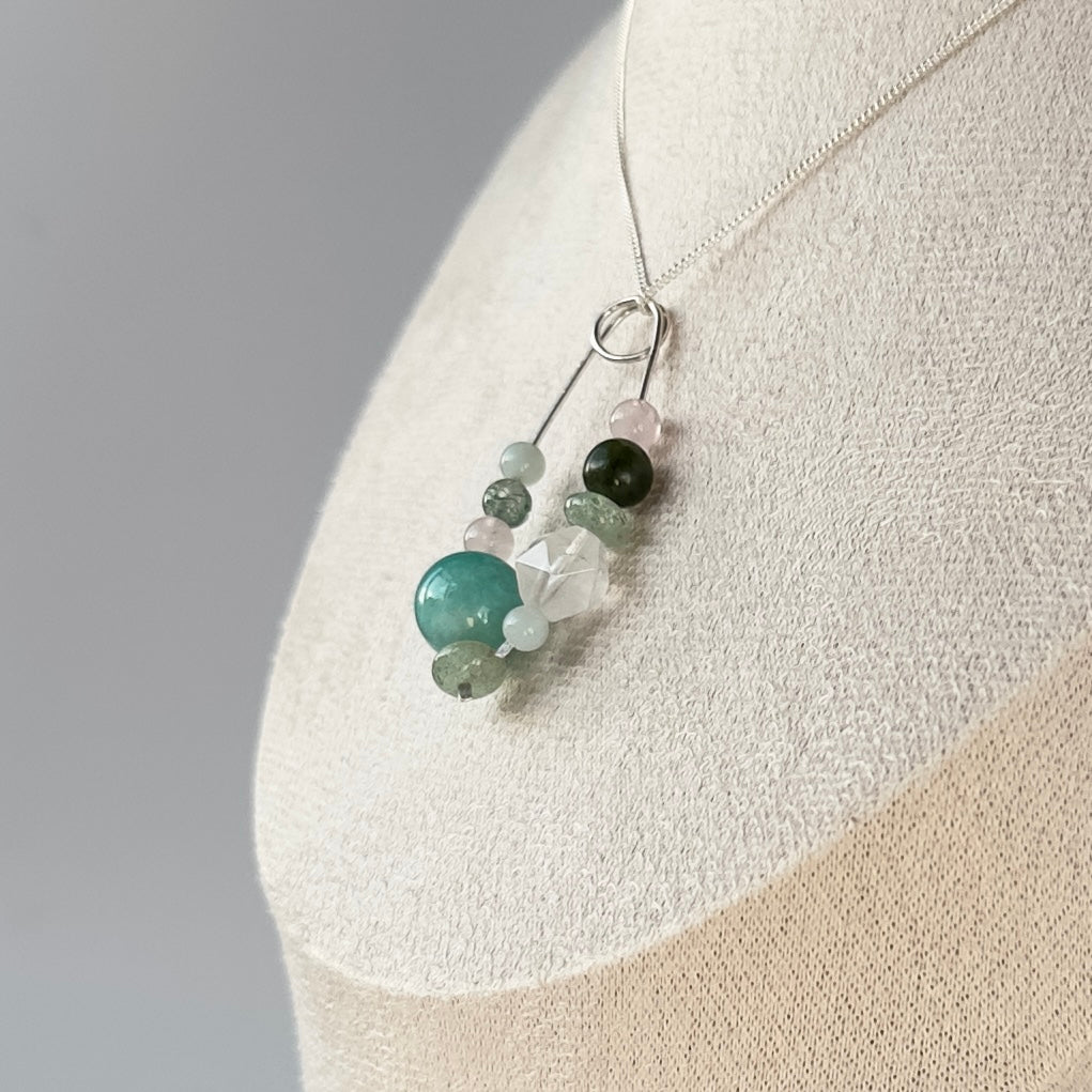 KINDRED PENDANT | STERLING SILVER & STONE PENDANT FOR CONNECTION