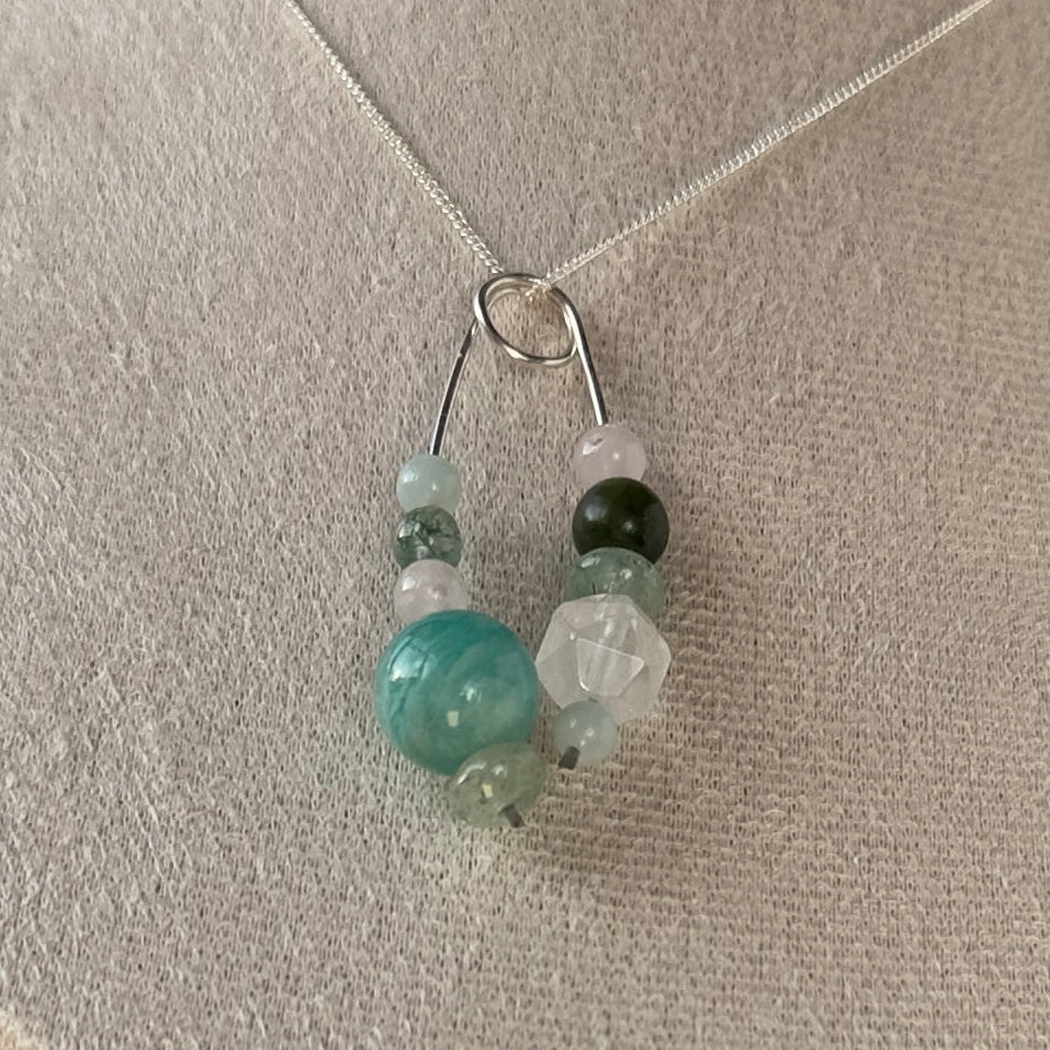 KINDRED PENDANT | STERLING SILVER & STONE PENDANT FOR CONNECTION