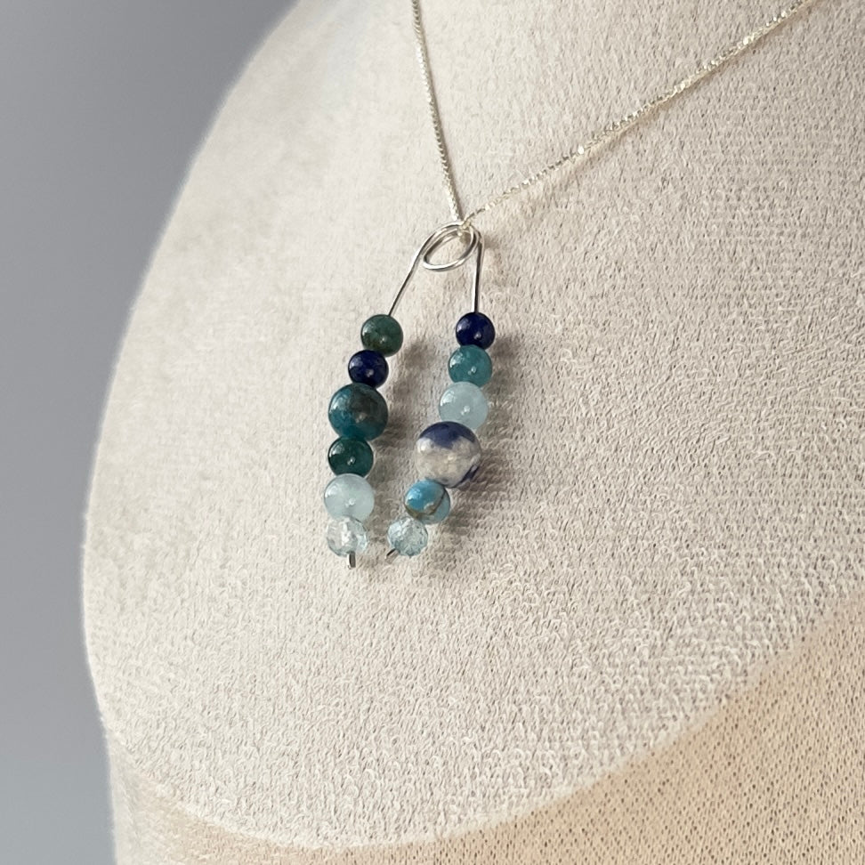 KINDRED PENDANT | STERLING SILVER & STONE PENDANT FOR CONNECTION