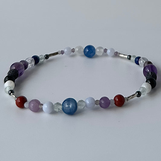 RESET BRACELET | STERLING SILVER BEAD & STONE BRACELET FOR PERSPECTIVE
