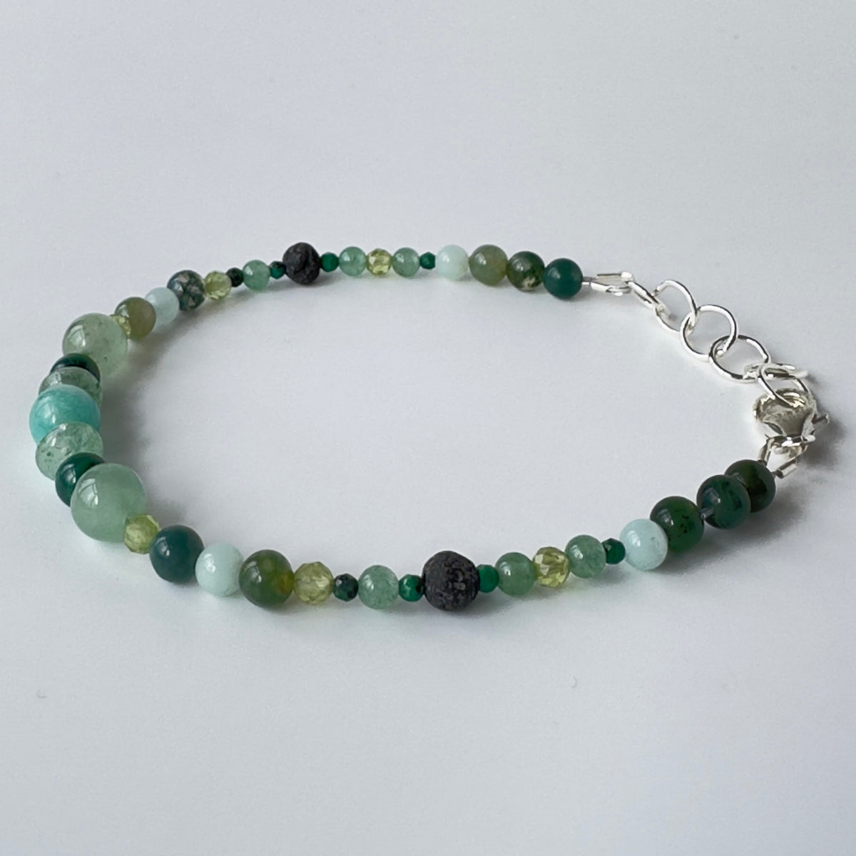 TRUST BRACELET | STERLING SILVER & STONE BRACELET FOR CONNECTION