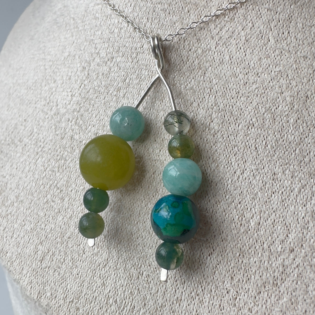TRUST PENDANT | STERLING SILVER & STONE PENDANT FOR CONNECTION