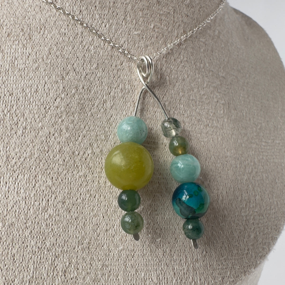 TRUST PENDANT | STERLING SILVER & STONE PENDANT FOR CONNECTION