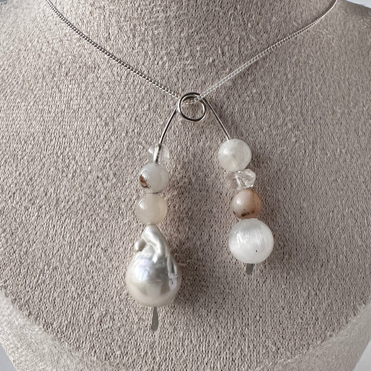 INFINITE PENDANT | STERLING SILVER & STONE PENDANT FOR AWARENESS