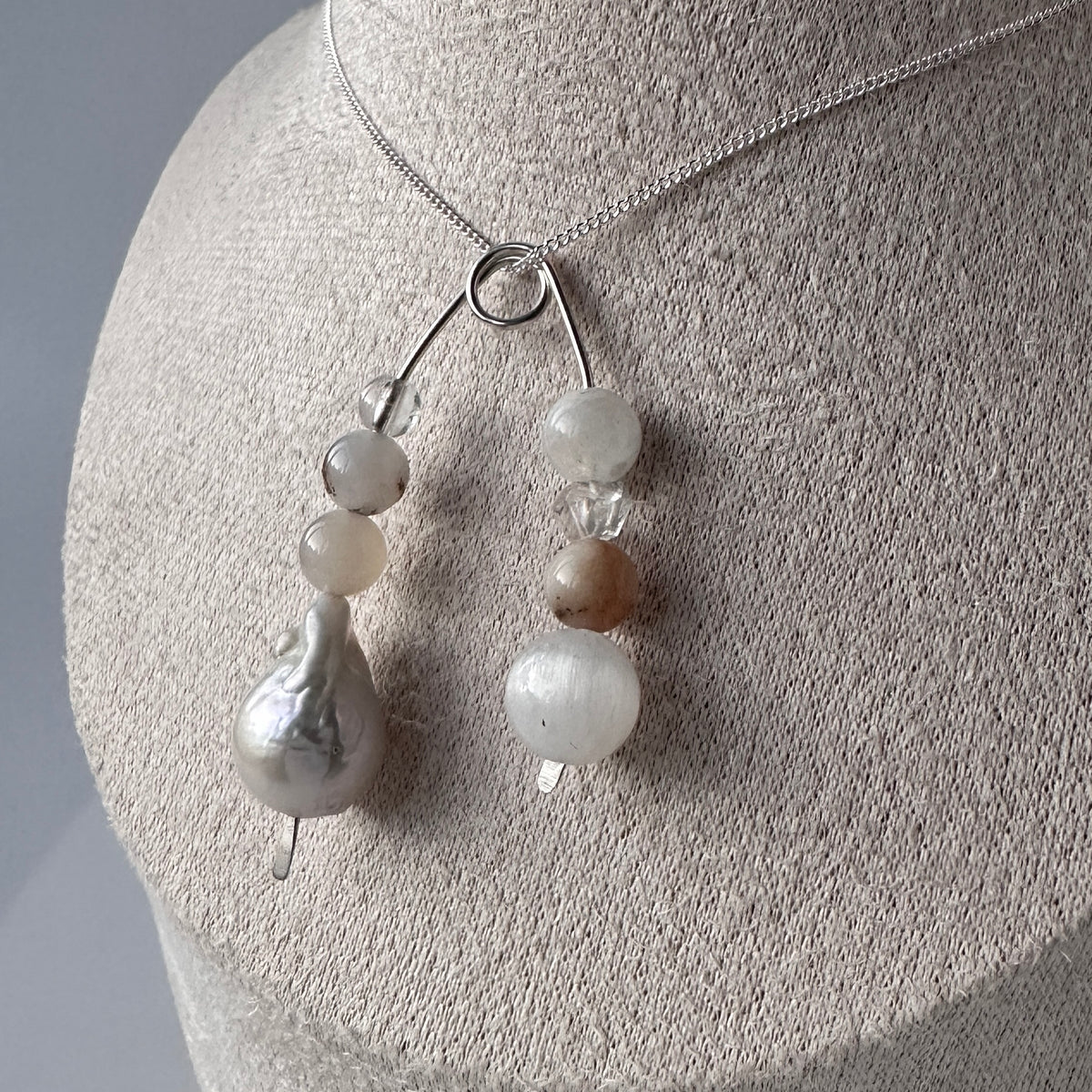 INFINITE PENDANT | STERLING SILVER & STONE PENDANT FOR AWARENESS