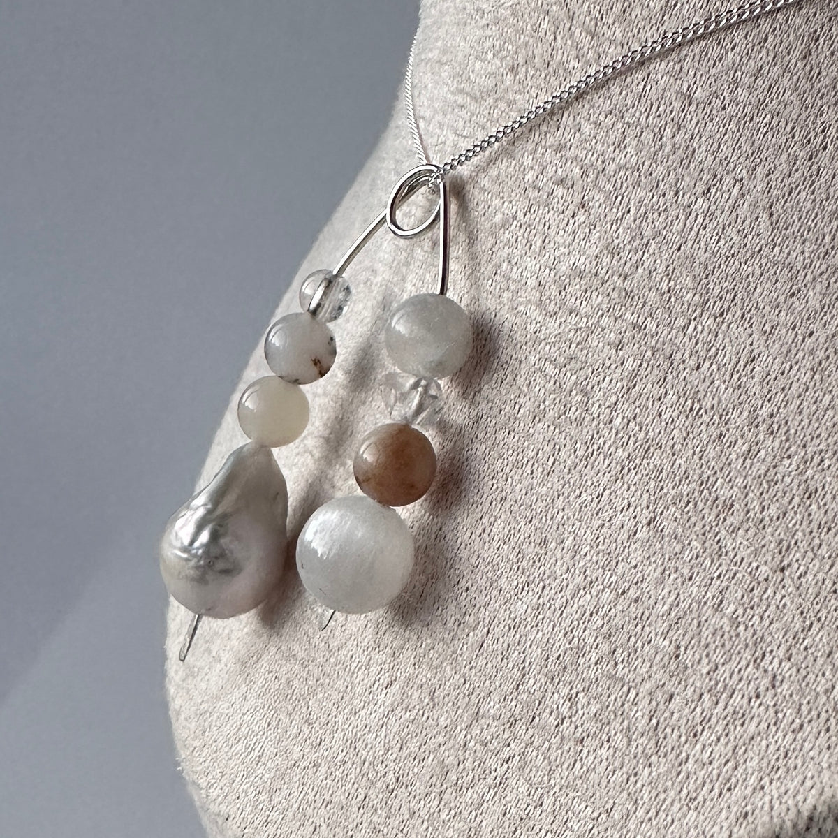 INFINITE PENDANT | STERLING SILVER & STONE PENDANT FOR AWARENESS