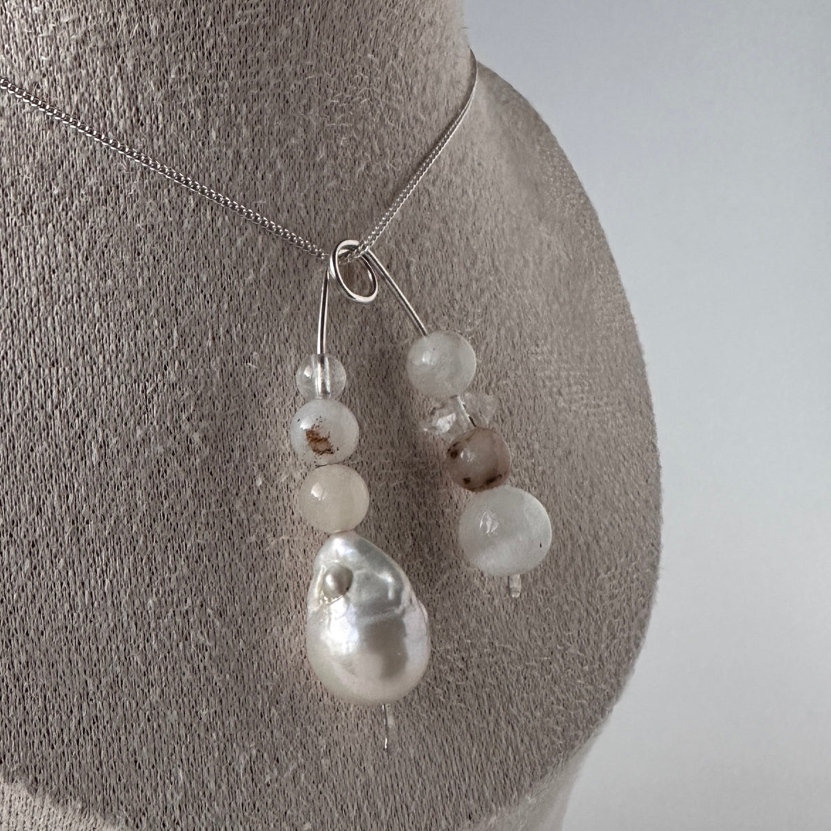 INFINITE PENDANT | STERLING SILVER & STONE PENDANT FOR AWARENESS