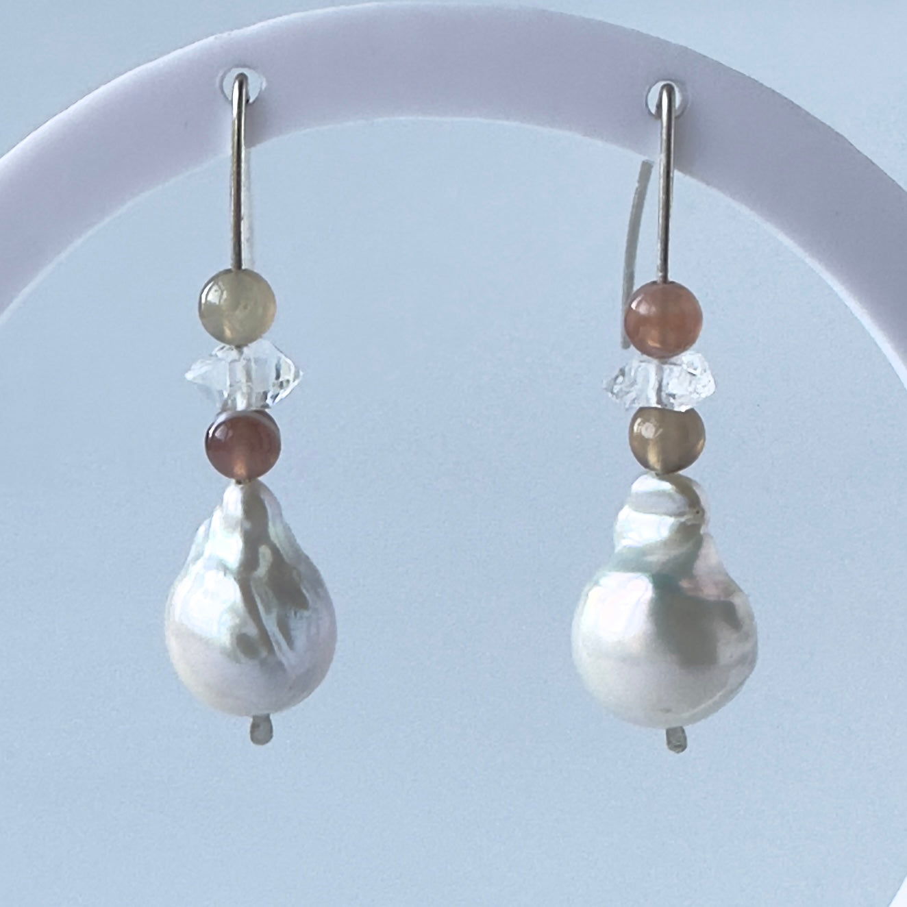 HALO EARRINGS | STERLING SILVER & STONE EARRINGS FOR AWARENESS