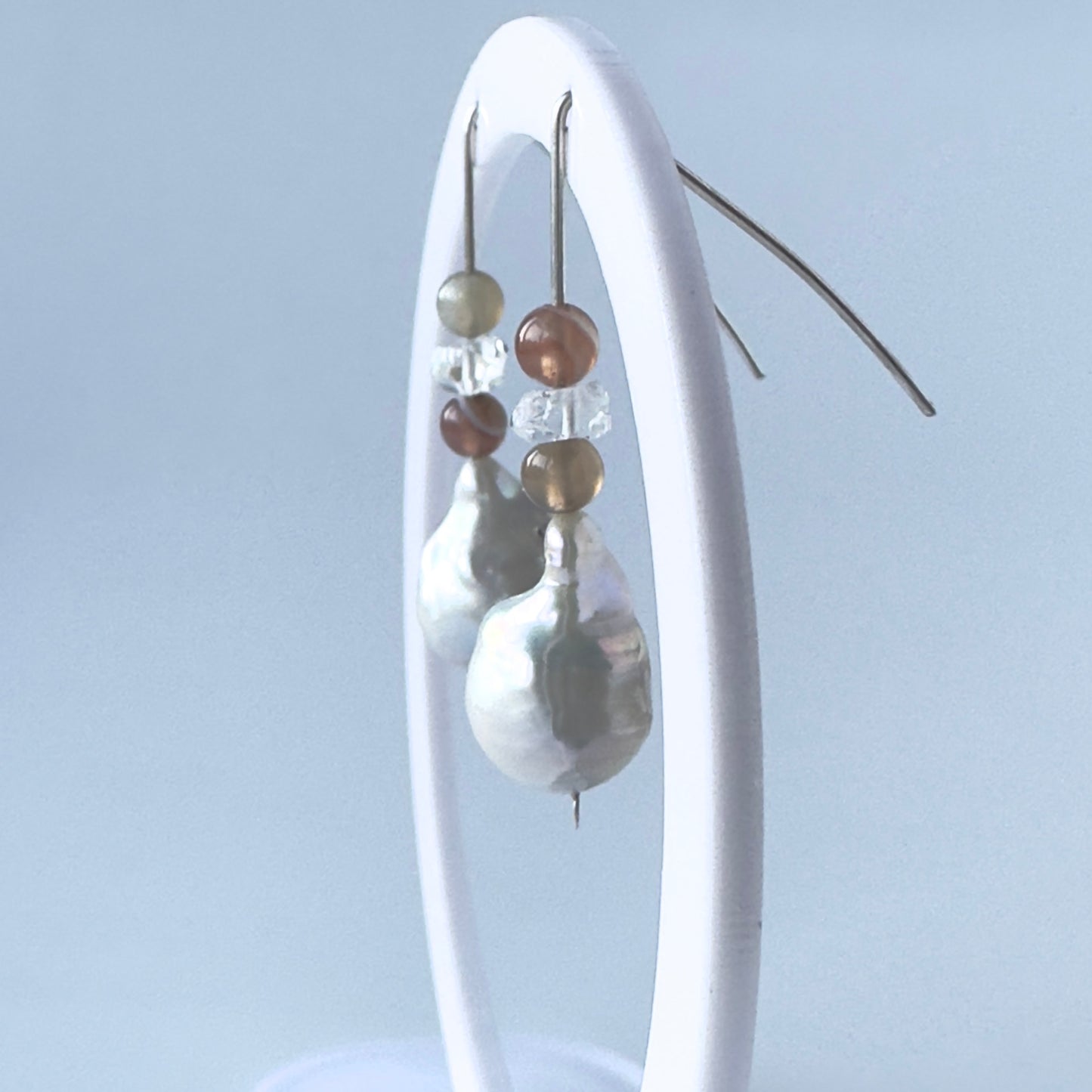 HALO EARRINGS | STERLING SILVER & STONE EARRINGS FOR AWARENESS