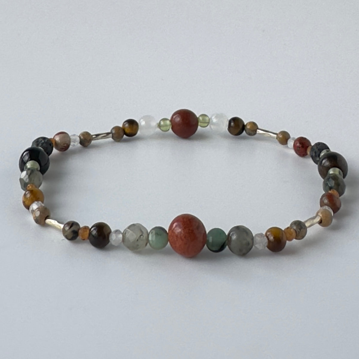 RELIEF BRACELET | STERLING SILVER BEADS & STONES FOR PERSPECTIVE