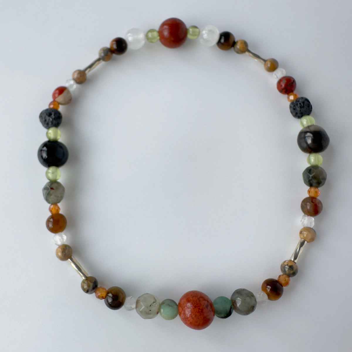 RELIEF BRACELET | STERLING SILVER BEADS & STONES FOR PERSPECTIVE