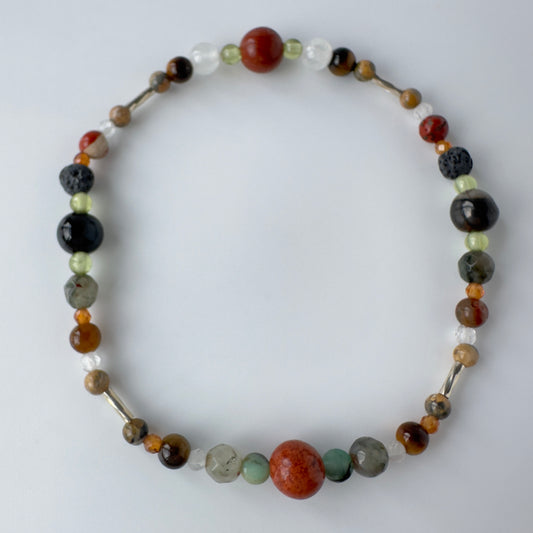 RELIEF BRACELET | STERLING SILVER BEADS & STONES FOR PERSPECTIVE