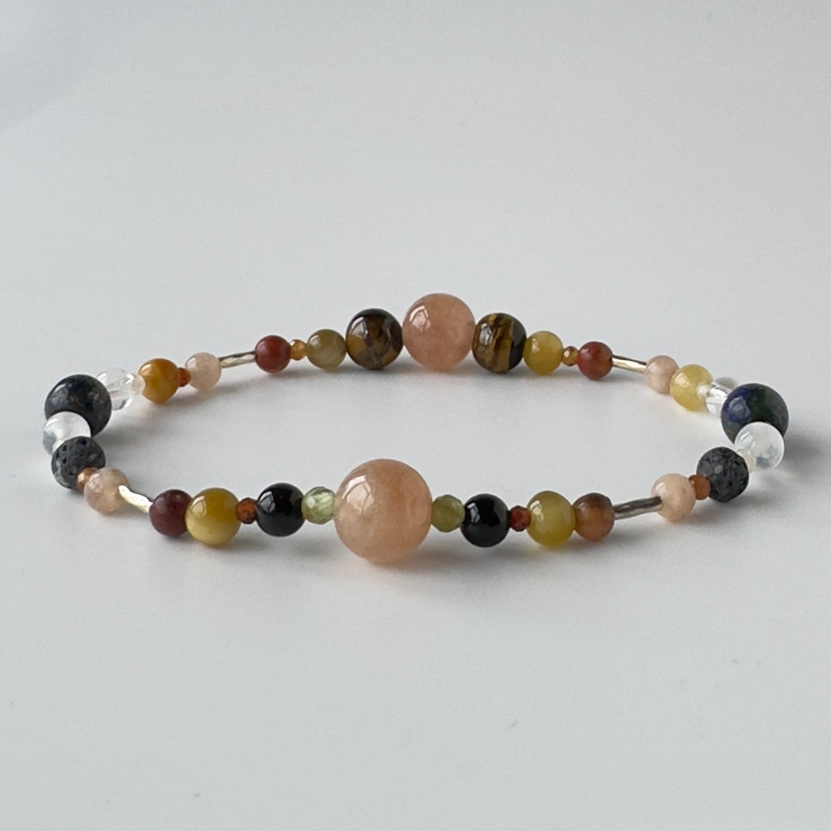 PRESENCE BRACELET | STERLING SILVER & STONE BEAD BRACELET FOR ASSURED MOMENTS
