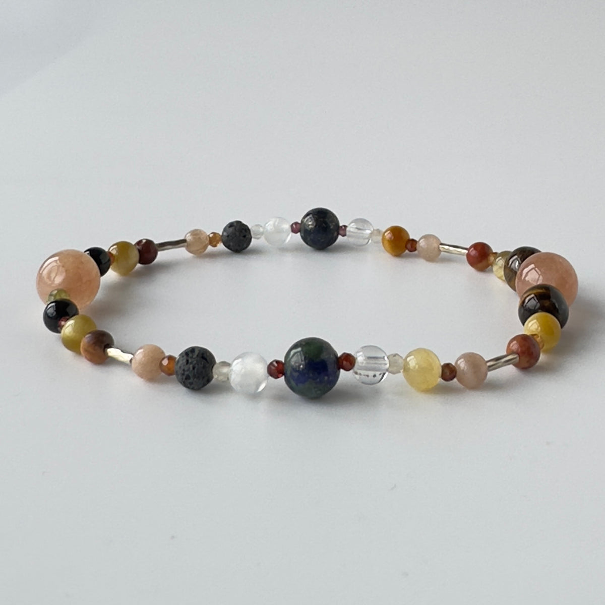 PRESENCE BRACELET | STERLING SILVER & STONE BEAD BRACELET FOR ASSURED MOMENTS