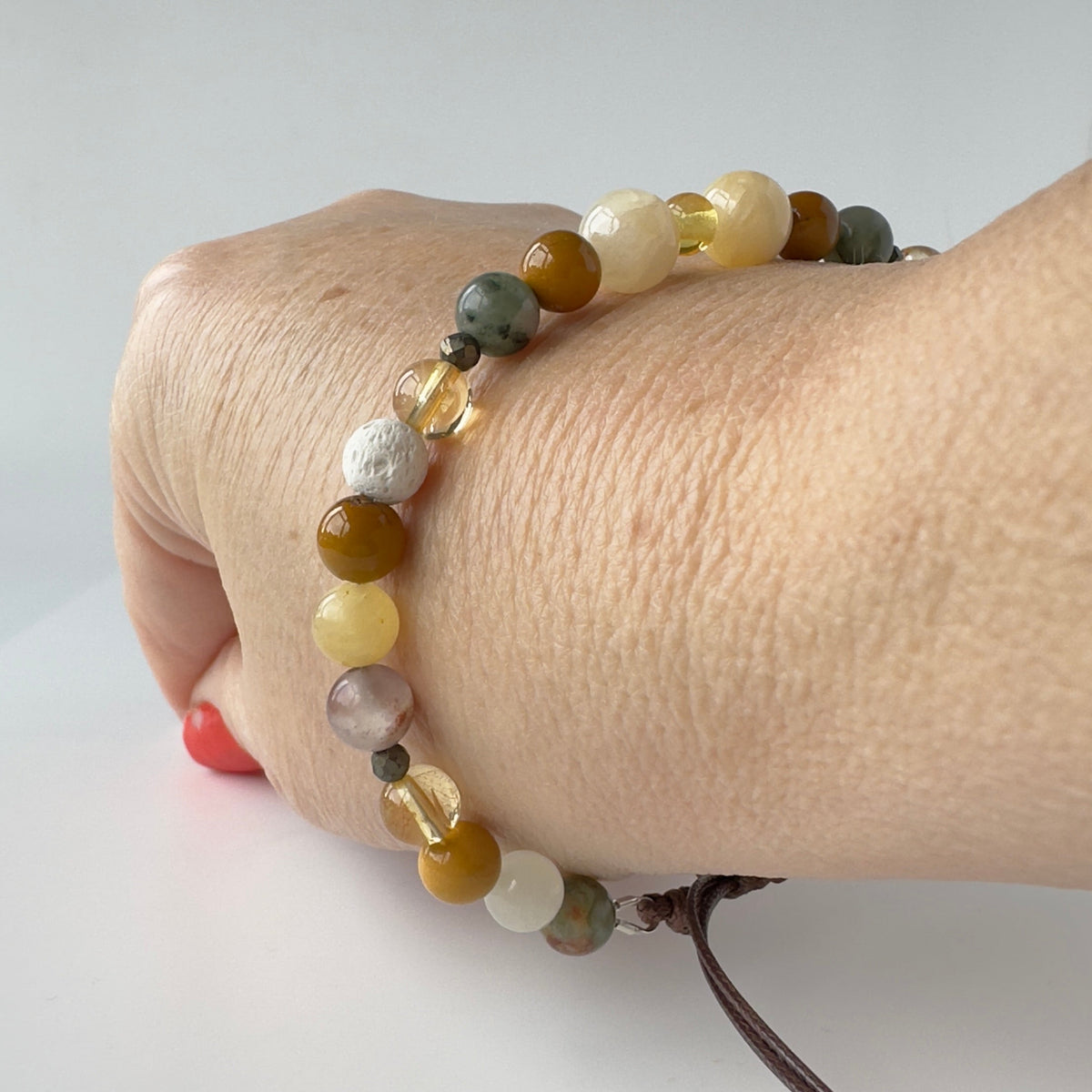 SOLAR EXTENDED BRACELET | STERLING SILVER & STONE BRACELET FOR RADIANCE