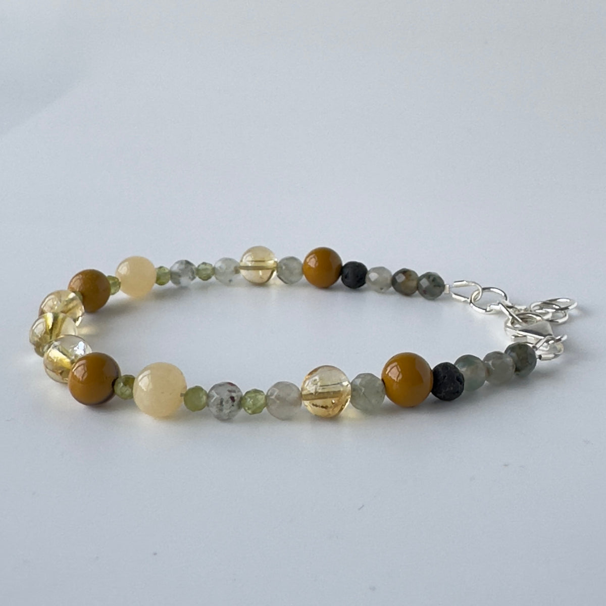 SOLAR BRACELET | STERLING SILVER & STONE BRACELET FOR RADIANCE