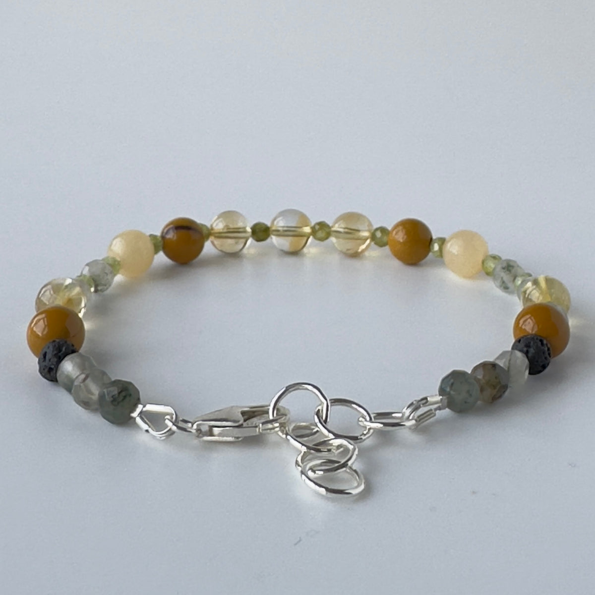 SOLAR BRACELET | STERLING SILVER & STONE BRACELET FOR RADIANCE
