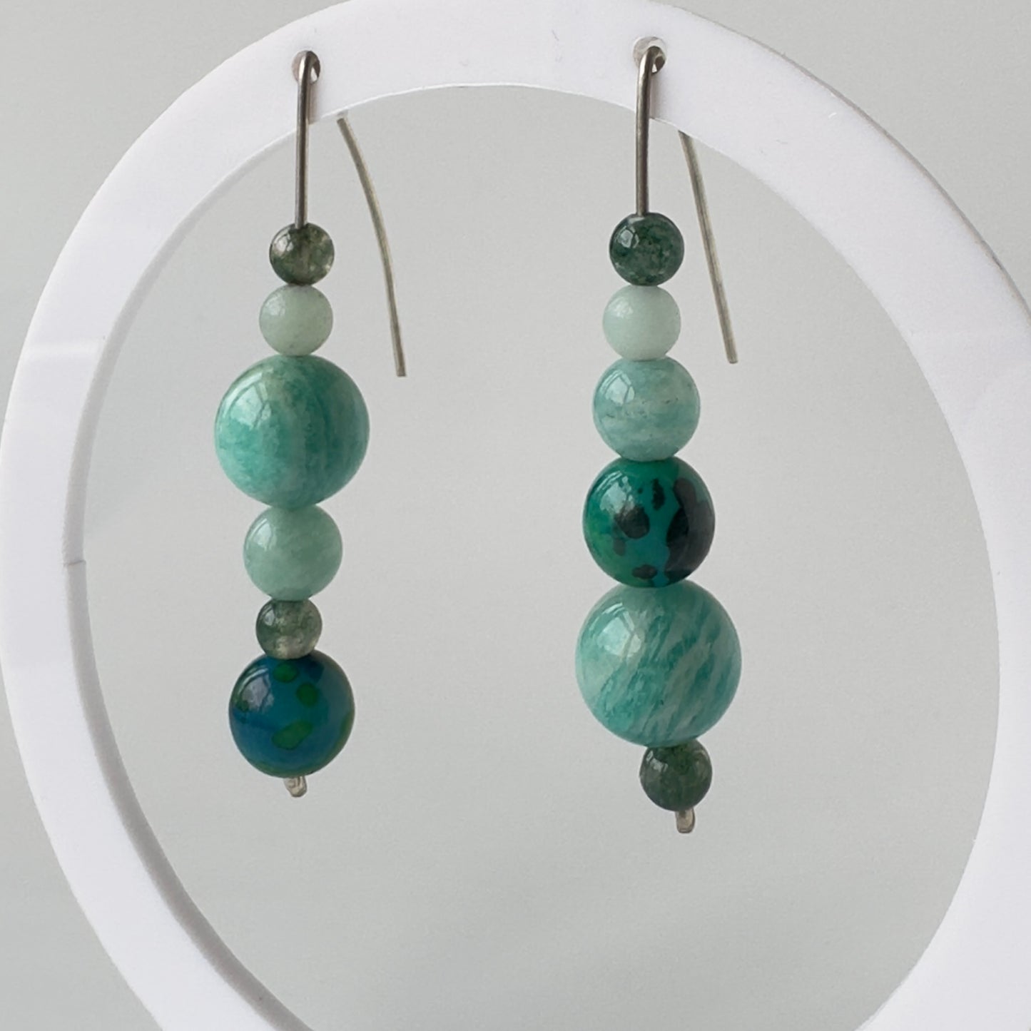 BALANCE EARRINGS | STERLING SILVER & STONE EARRINGS FOR PERSPECTIVE