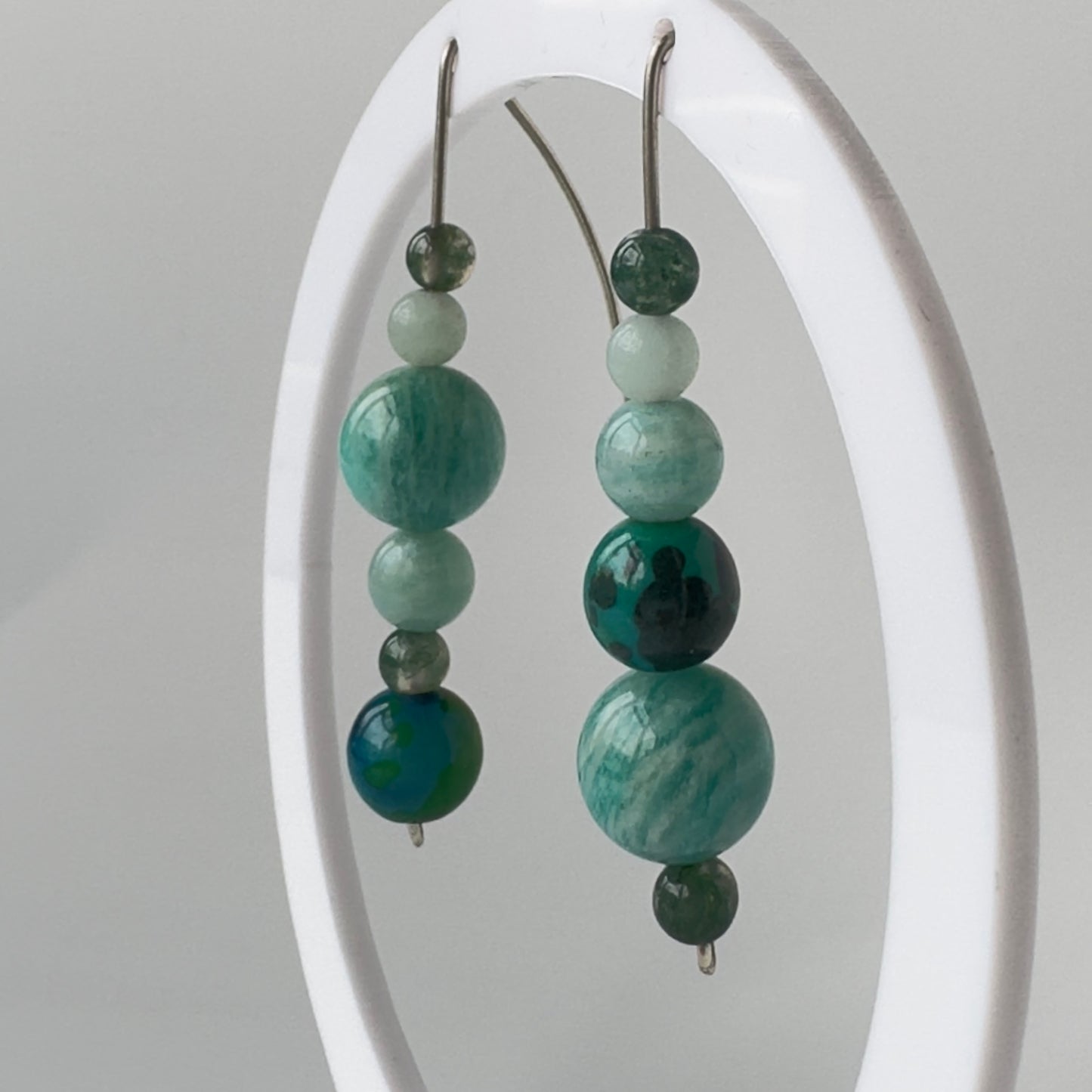 BALANCE EARRINGS | STERLING SILVER & STONE EARRINGS FOR PERSPECTIVE