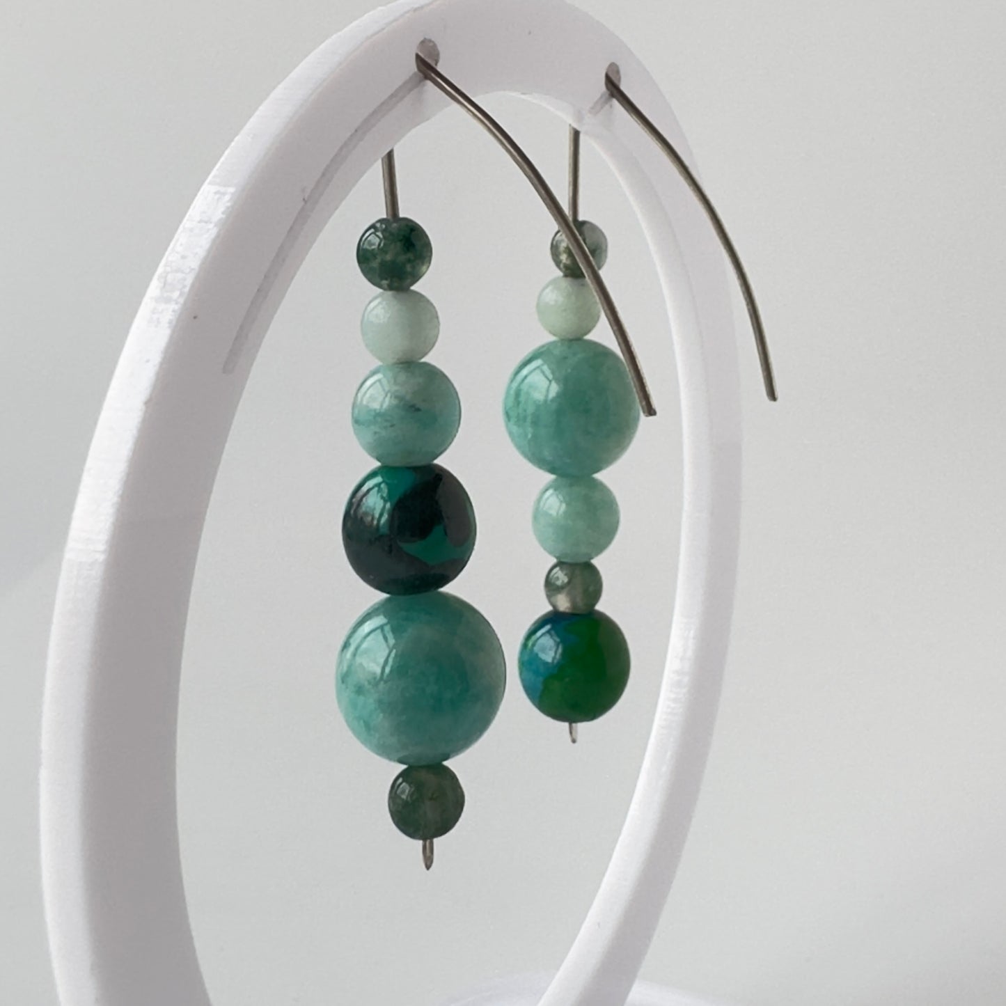 BALANCE EARRINGS | STERLING SILVER & STONE EARRINGS FOR PERSPECTIVE