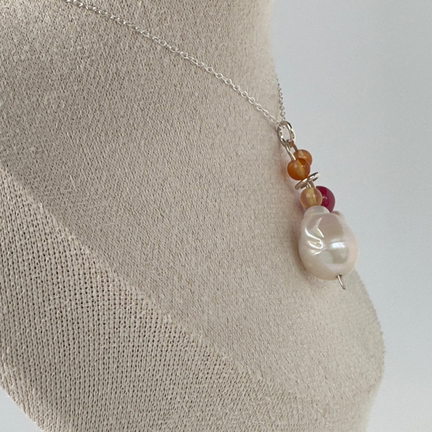 DARE PENDANT | STERLING SILVER & STONE PENDANT FOR STRENGTH