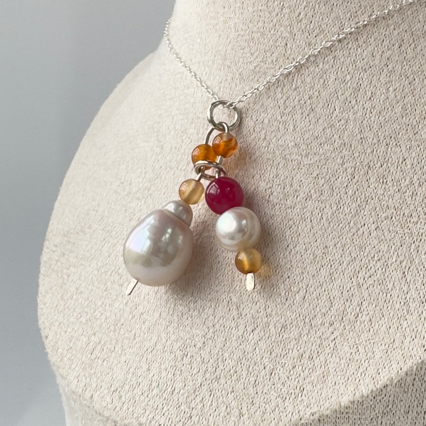 DARE PENDANT | STERLING SILVER & STONE PENDANT FOR STRENGTH