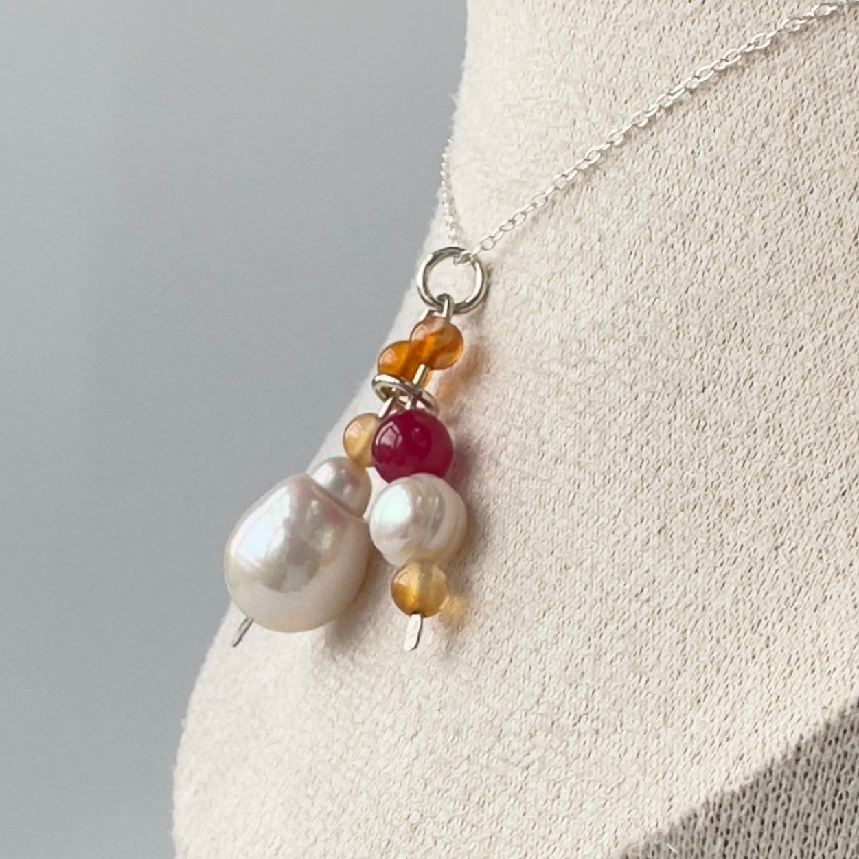 DARE PENDANT | STERLING SILVER & STONE PENDANT FOR STRENGTH