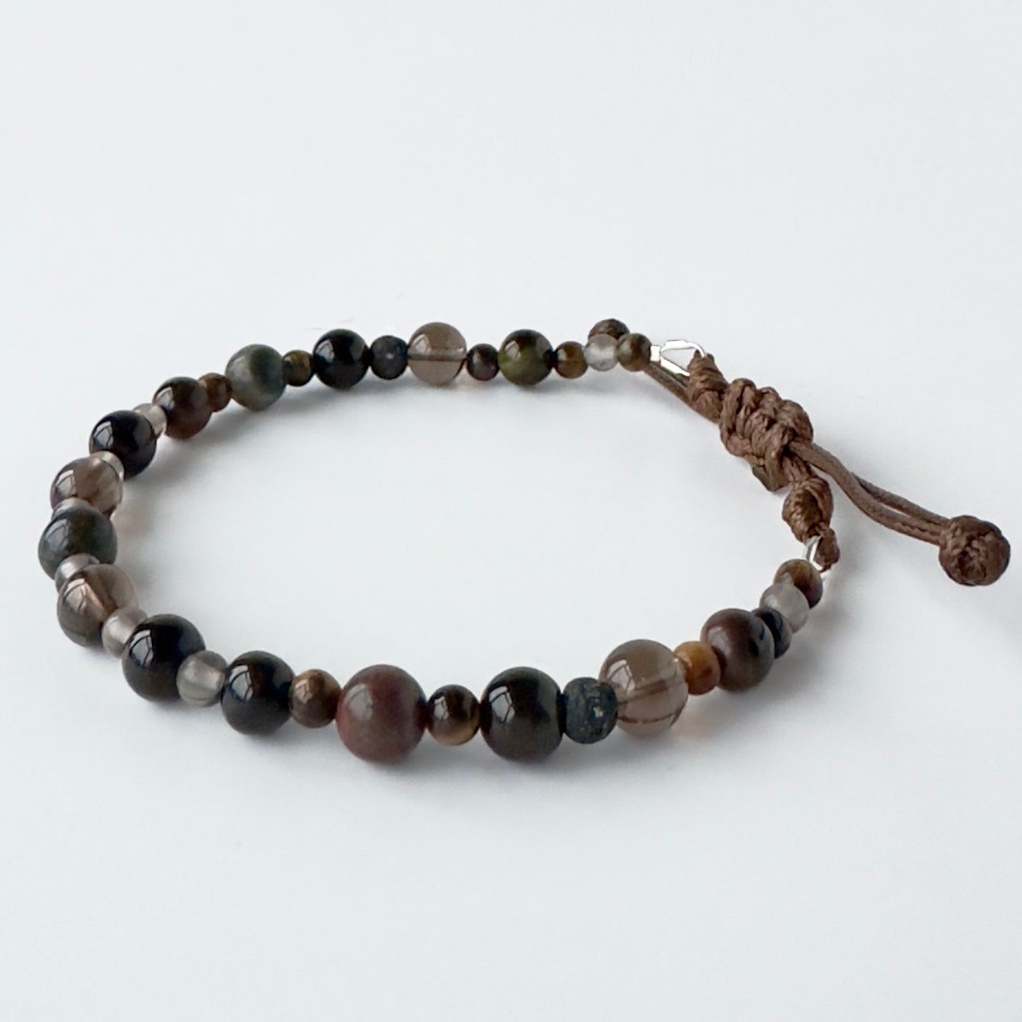 FUNDAMENTAL EXTENDED BRACELET | STERLING SILVER & STONE BRACELET FOR FOUNDATION