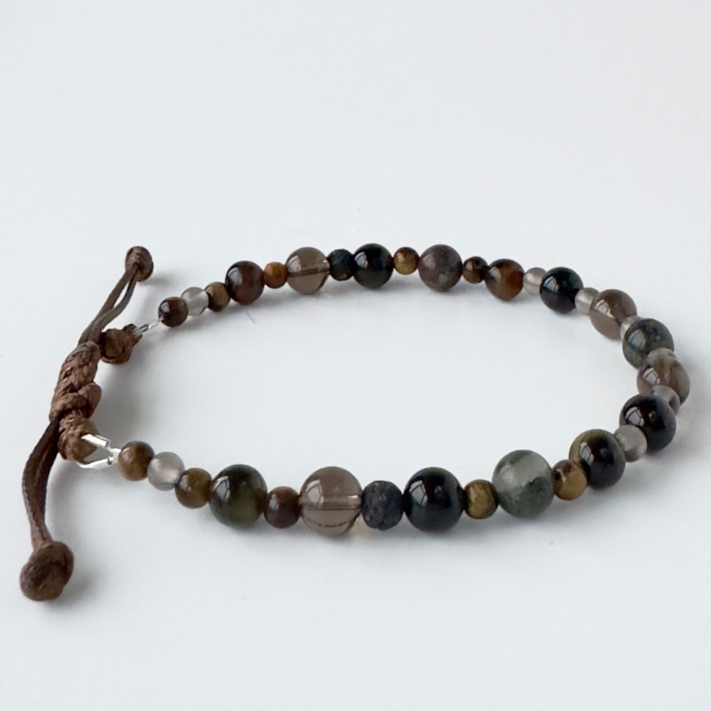 FUNDAMENTAL EXTENDED BRACELET | STERLING SILVER & STONE BRACELET FOR FOUNDATION