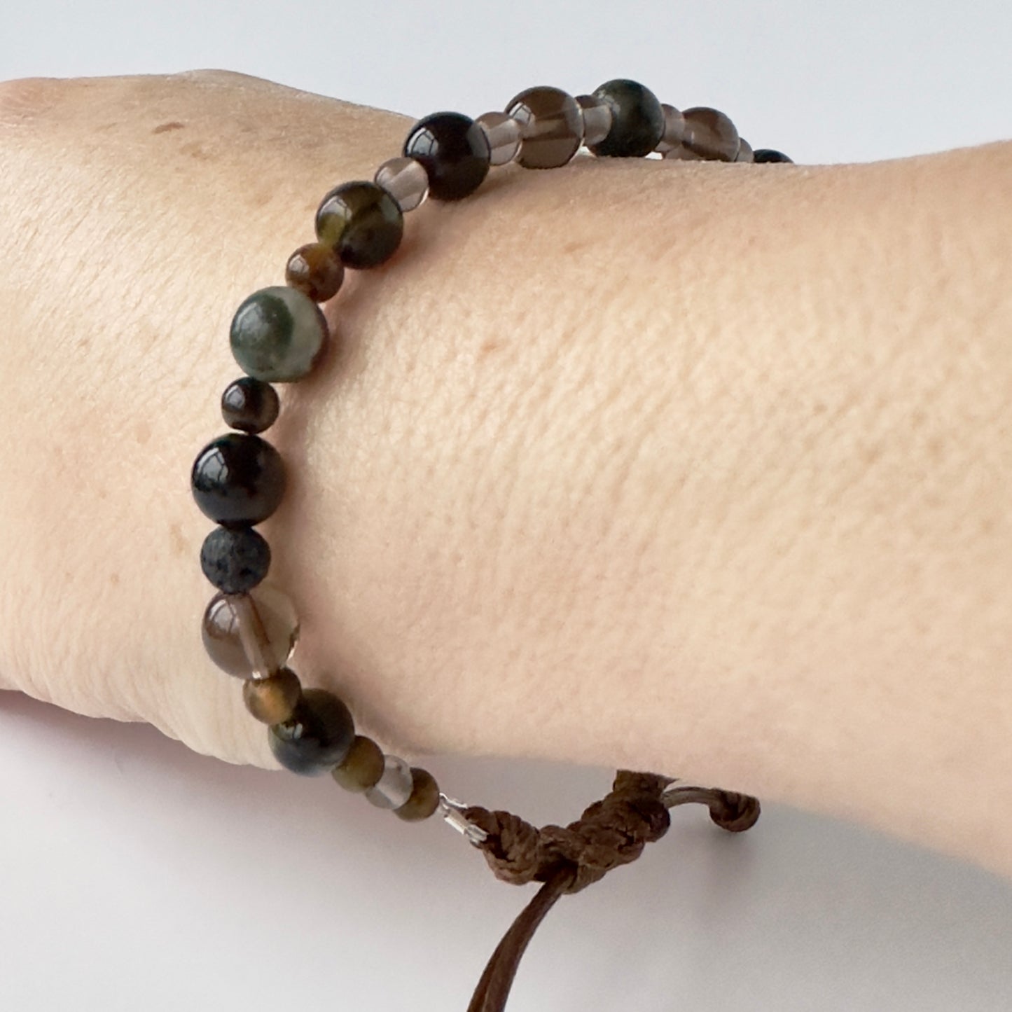FUNDAMENTAL EXTENDED BRACELET | STERLING SILVER & STONE BRACELET FOR FOUNDATION