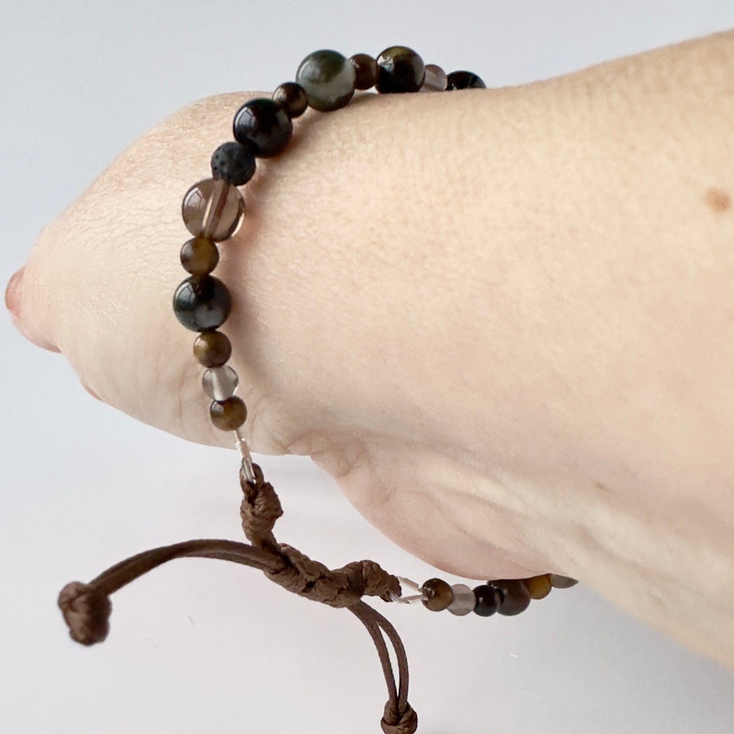 FUNDAMENTAL EXTENDED BRACELET | STERLING SILVER & STONE BRACELET FOR FOUNDATION