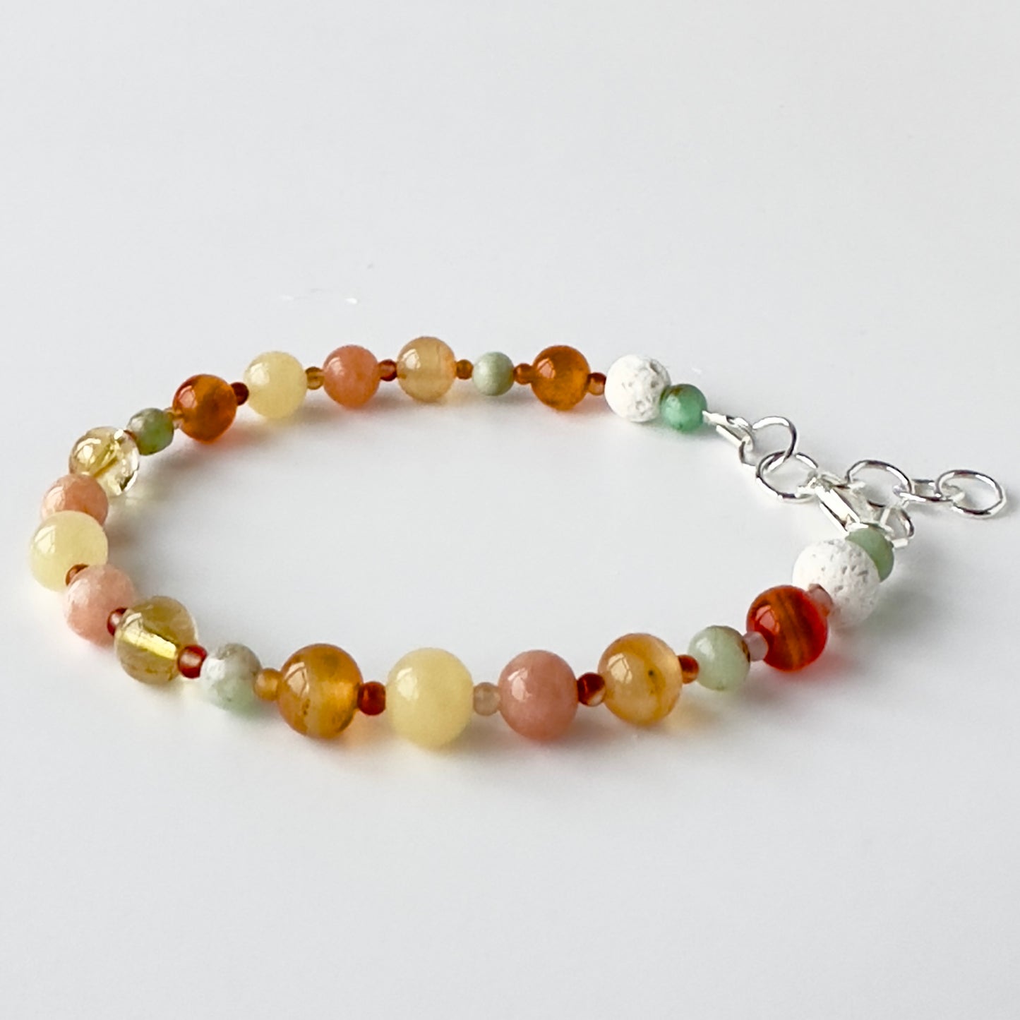 CREATE BRACELET | STERLING SILVER  & STONE BEAD BRACELET FOR CREATIVE FLOW