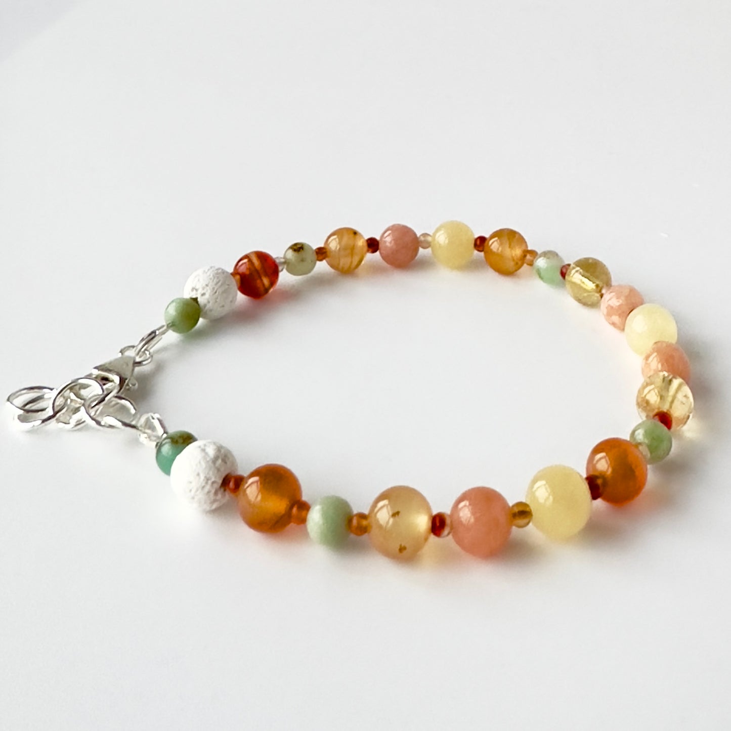 CREATE BRACELET | STERLING SILVER  & STONE BEAD BRACELET FOR CREATIVE FLOW