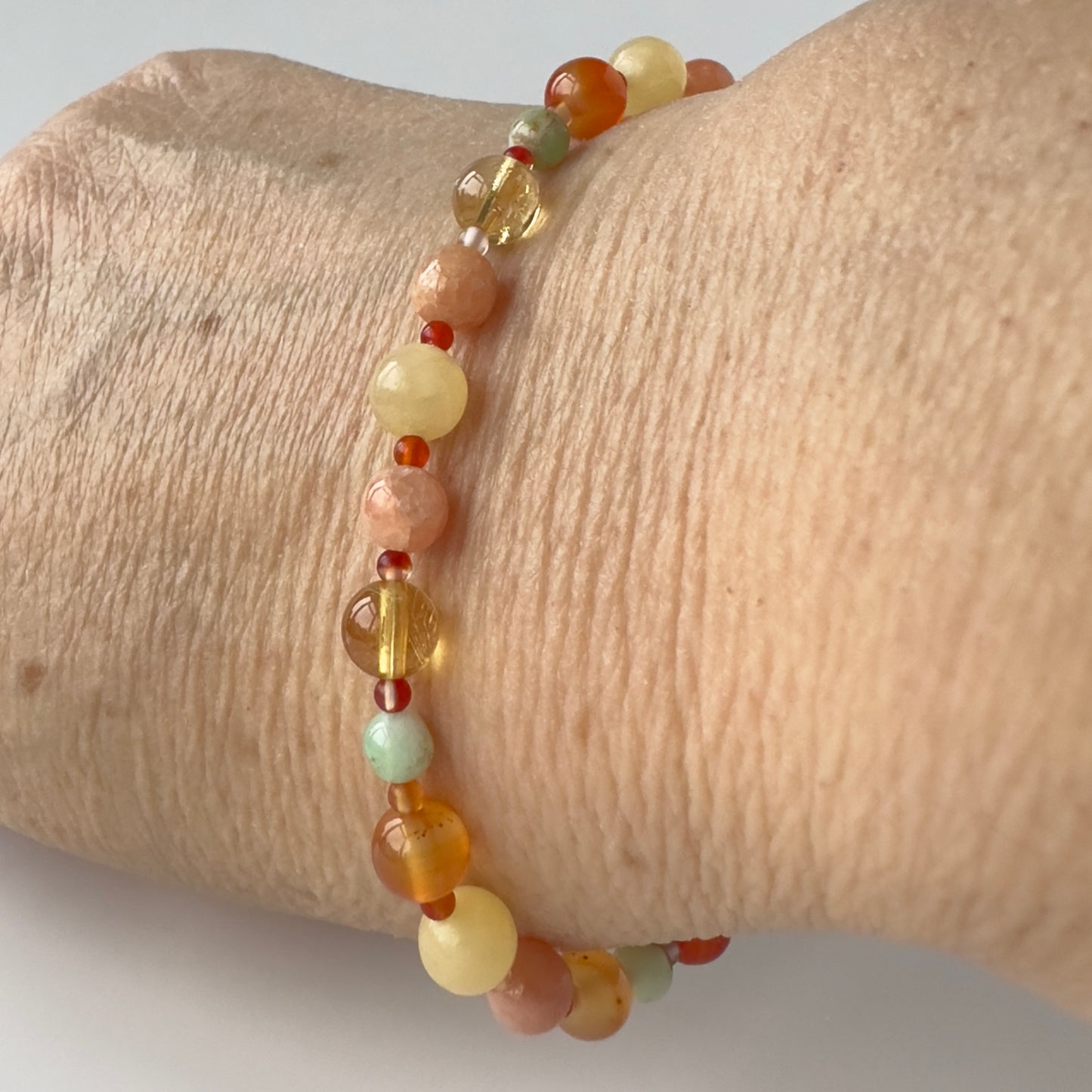 CREATE BRACELET | STERLING SILVER  & STONE BEAD BRACELET FOR CREATIVE FLOW