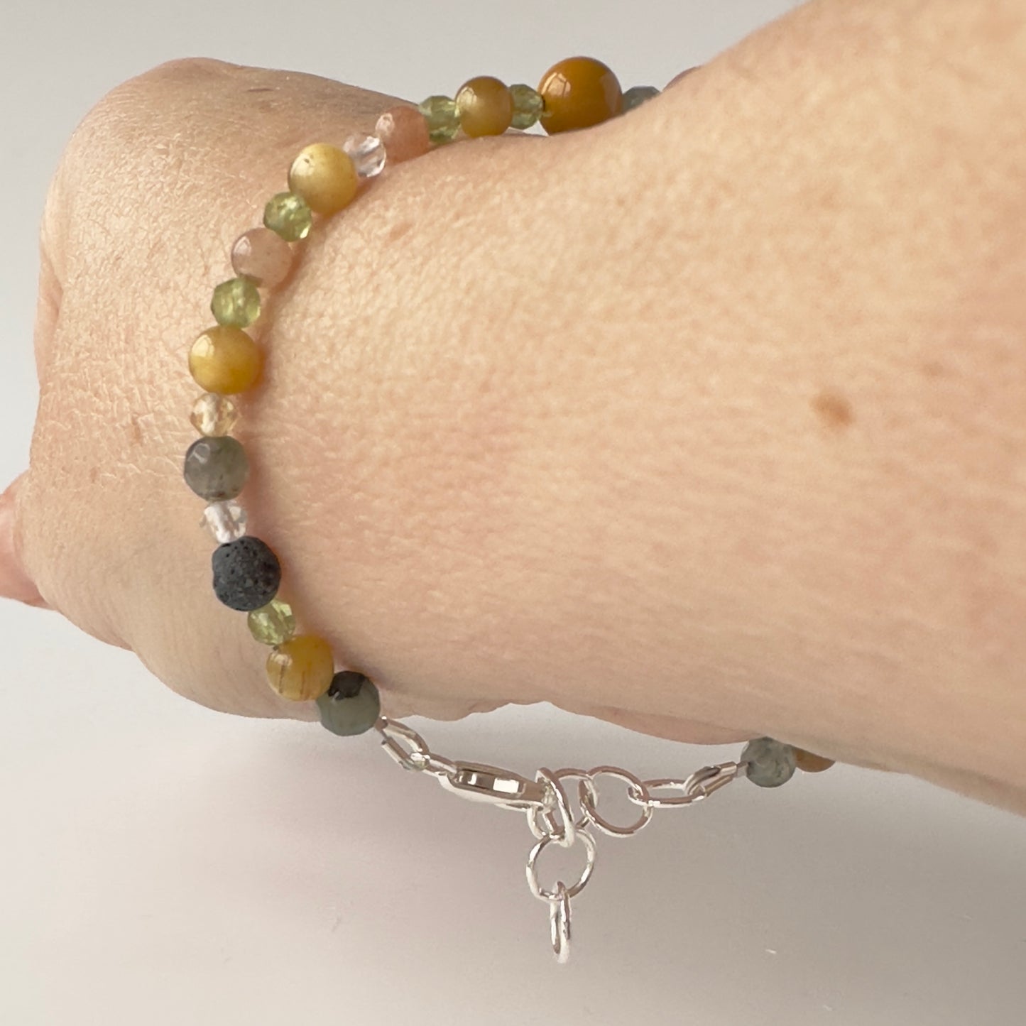 SHINE BRACELET | STERLING SILVER & STONE BRACELET FOR RADIANCE
