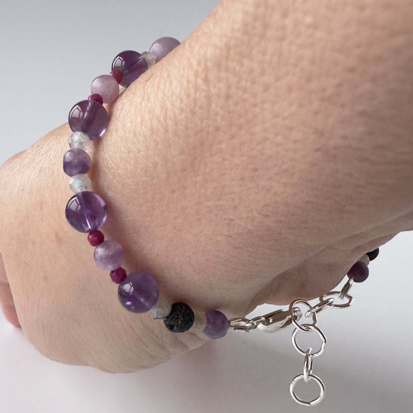 INTUITION BRACELET | STERLING SILVER & STONE BRACELET FOR PERCEPTION