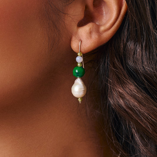 KINDRED EARRINGS | STERLING SILVER & STONE EARRINGS FOR CONNECTION